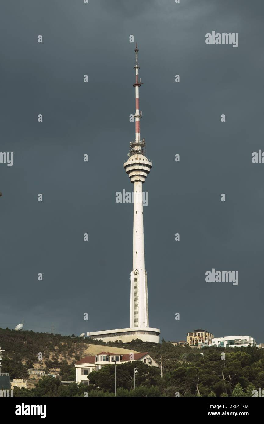 Baku, Azerbaijan - June 28, 2023: The majestic Television Tower ...