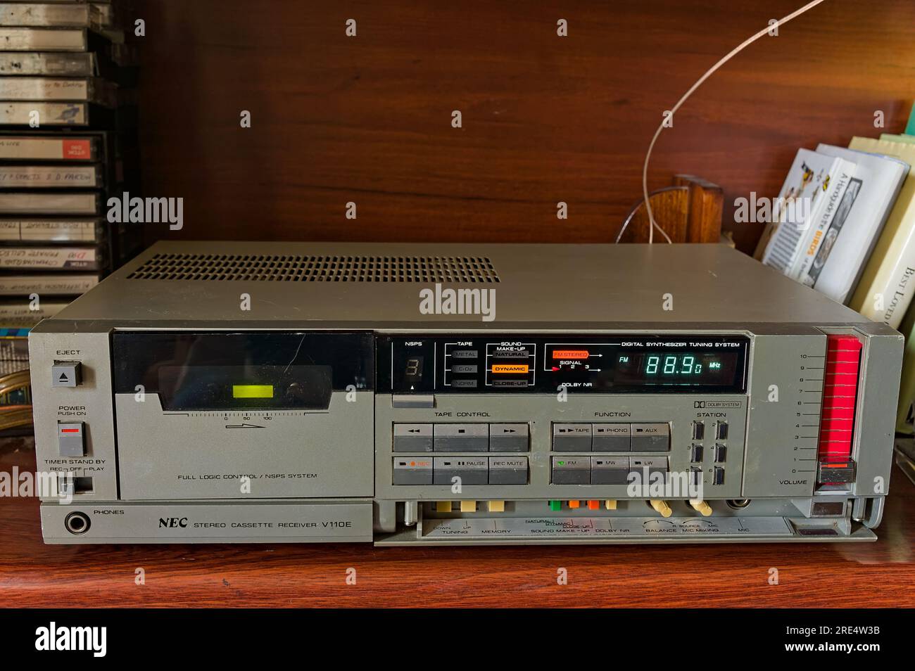 NEC Stereo cassette receiver V11OE from the early1980s Stock Photo