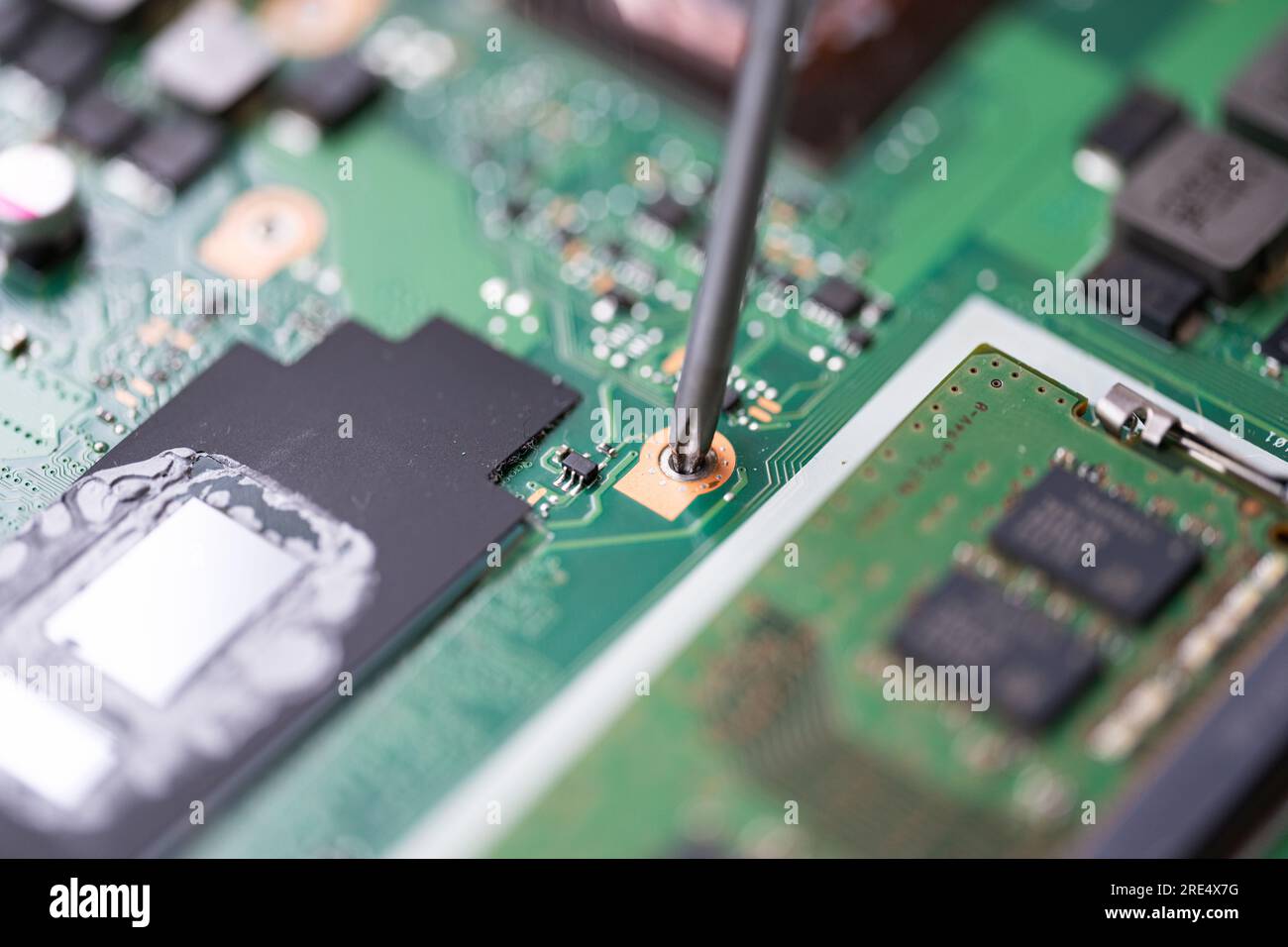 laptop board repair closeup Stock Photo Alamy