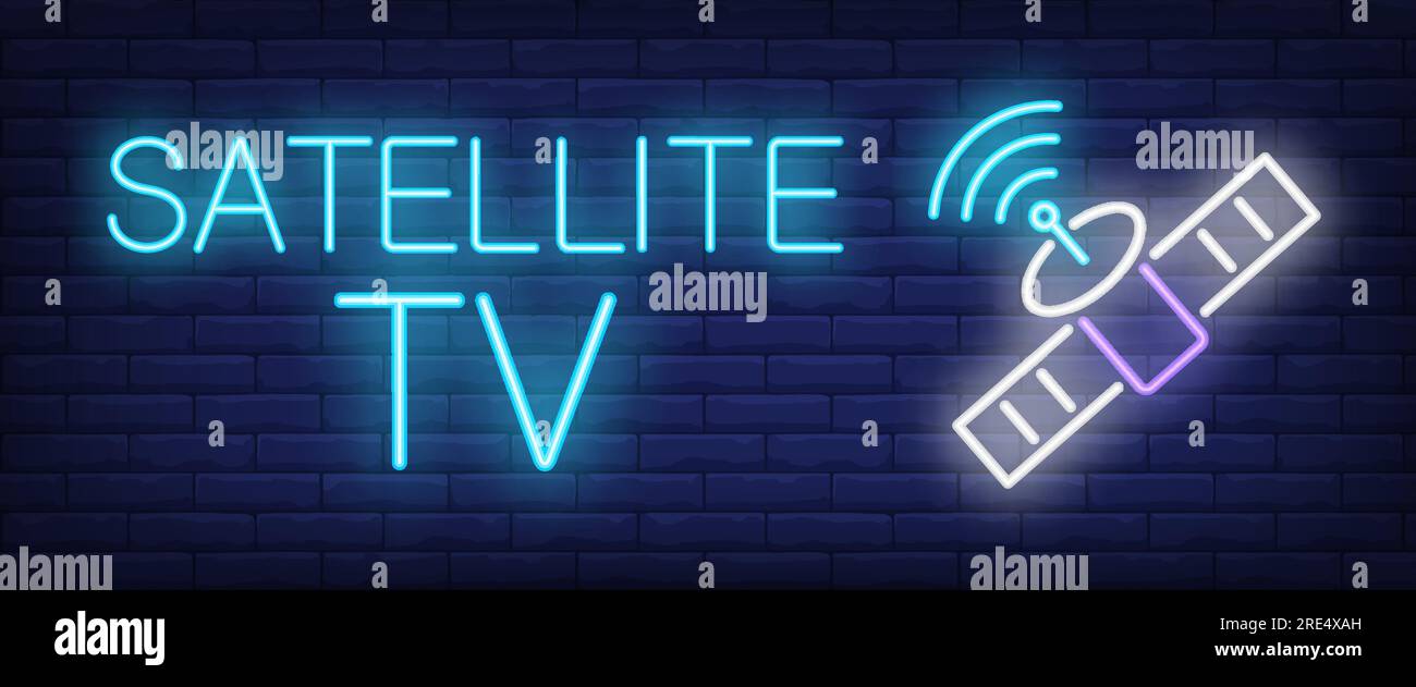 Satellite tv neon sign Stock Vector Image & Art Alamy