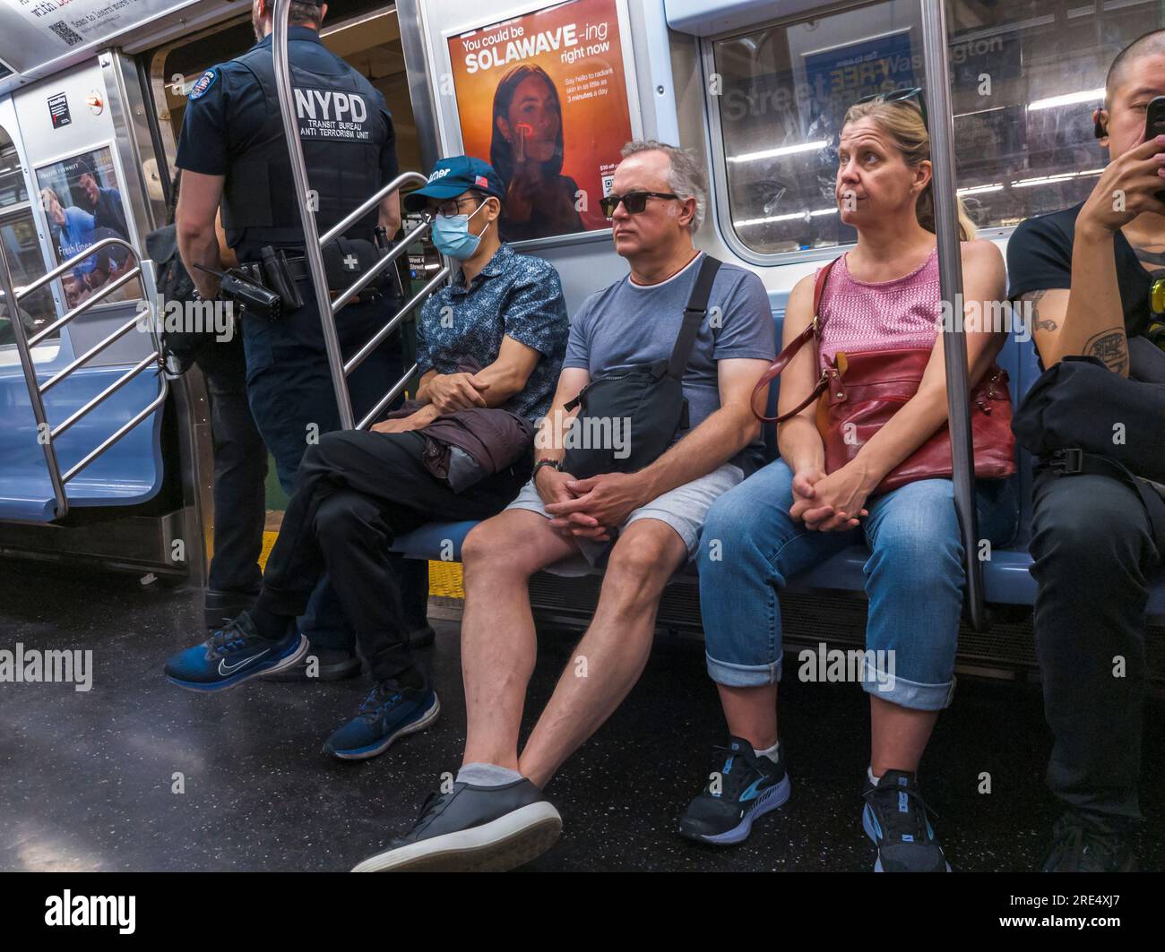 Weekday ridership in the New York subway at the beginning of the Independence Day weekend