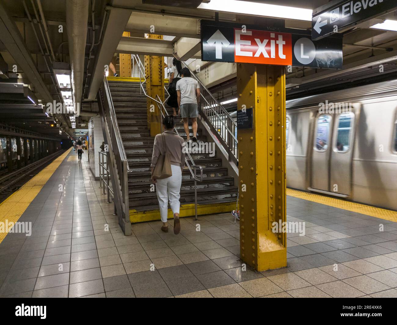 Weekday ridership in the West 14th Street station in the New York subway at the beginning of the