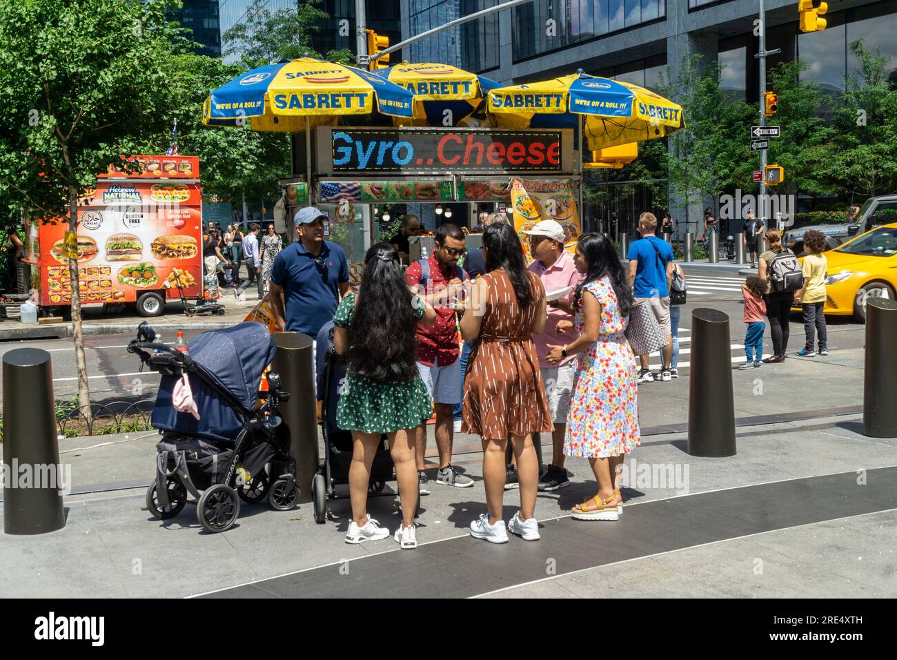 Food vendors at Hudson Yards in New York on Friday, July 21, 2023