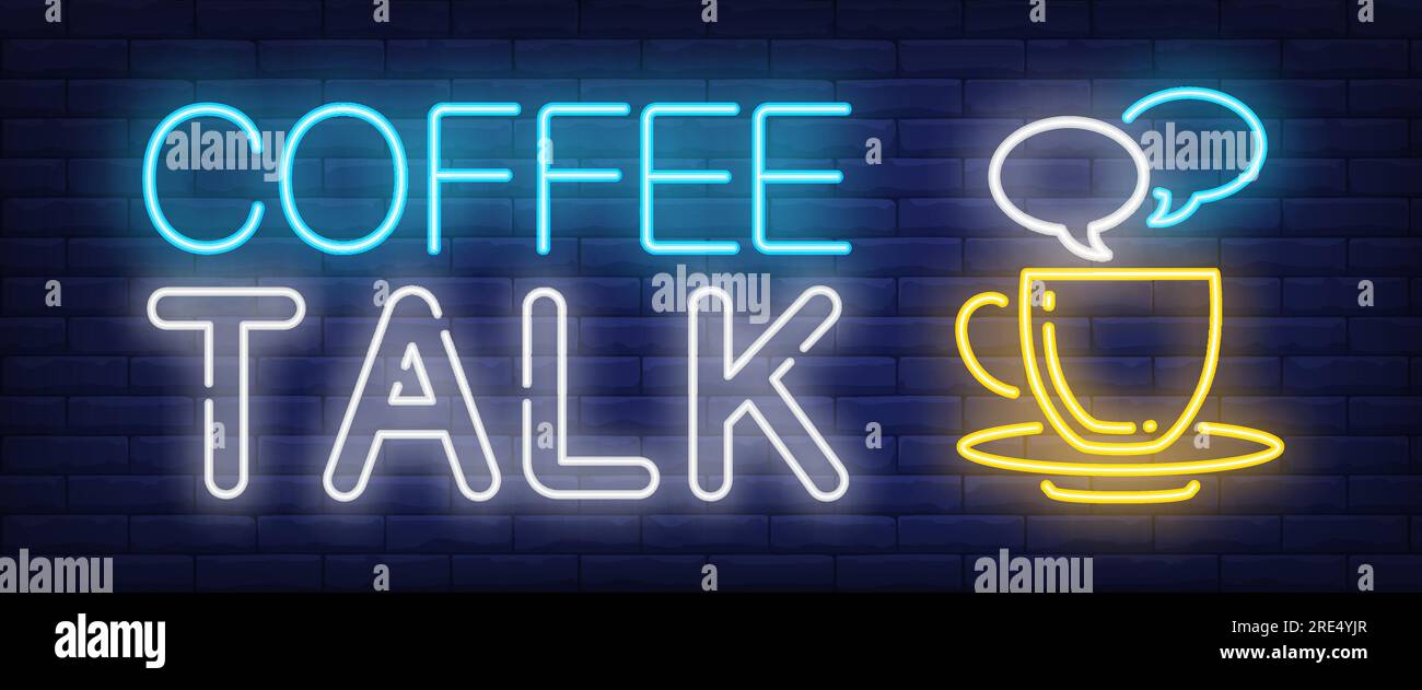 Coffee talk neon sign Stock Vector Image & Art Alamy