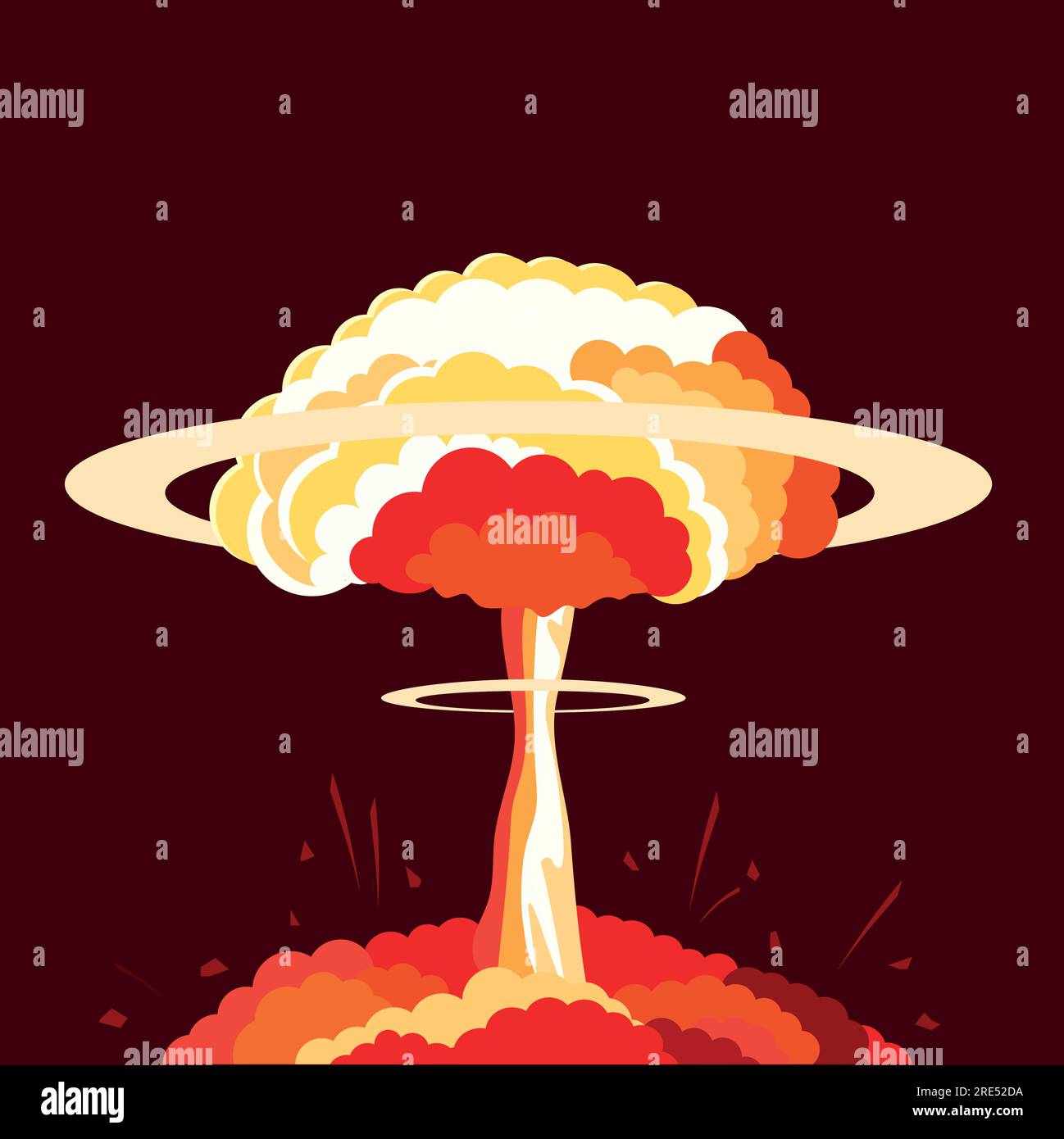 NUKE red button on a grunge concrete background. Nuclear bomb launching  button, vector illustration Stock Vector Image & Art - Alamy