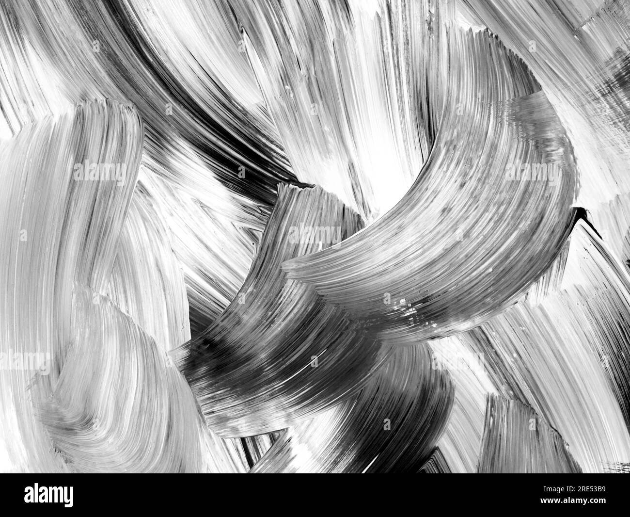 Black and white stripes, creative abstract hand painted background