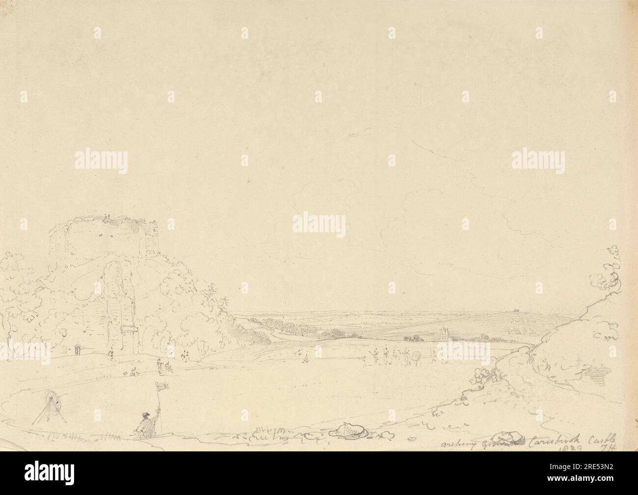 Archery Ground, Carisbrooke, Isle of Wight 1829 by Thomas Hastings