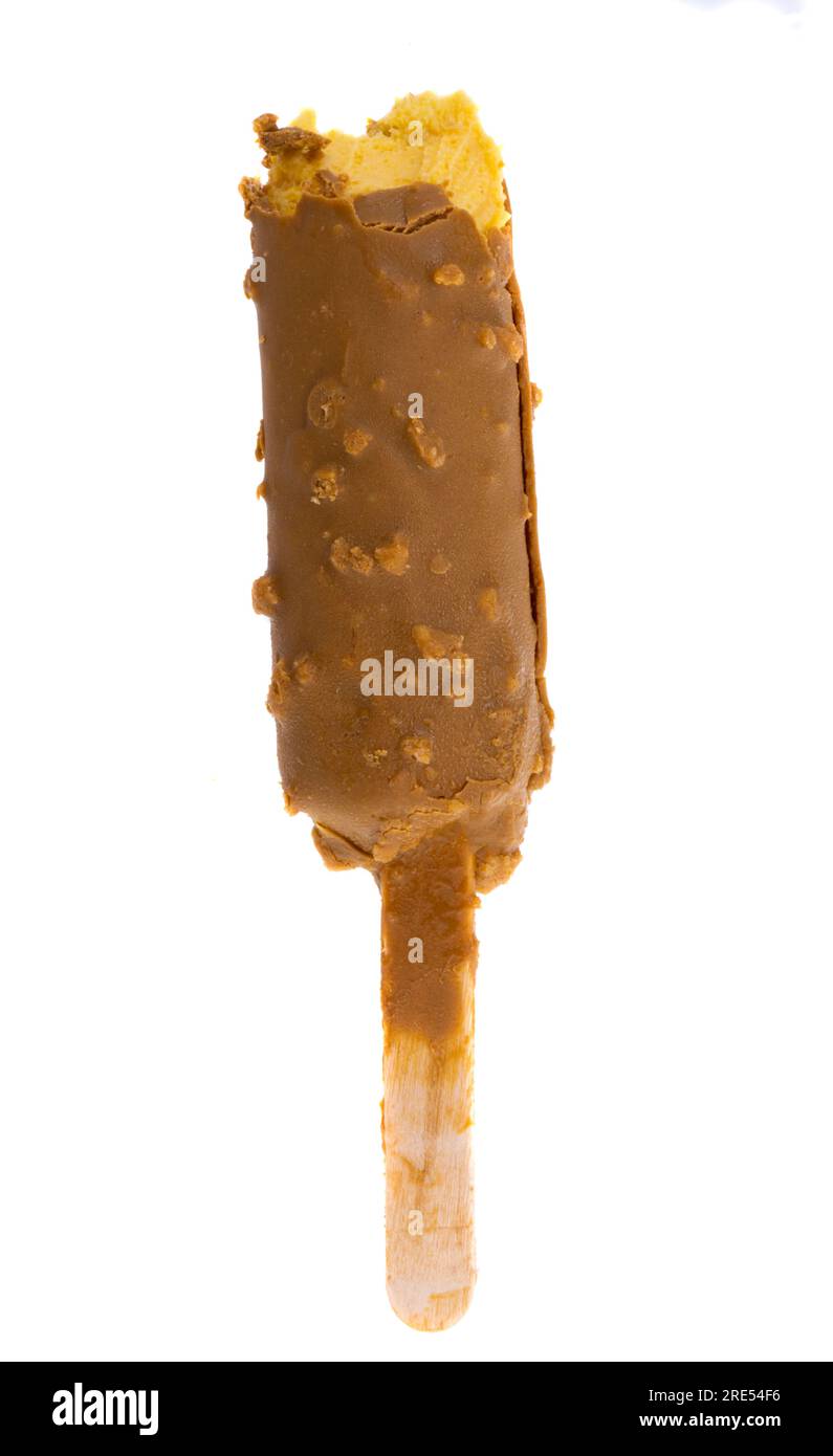 ice cream on a stick isolated on white background Stock Photo