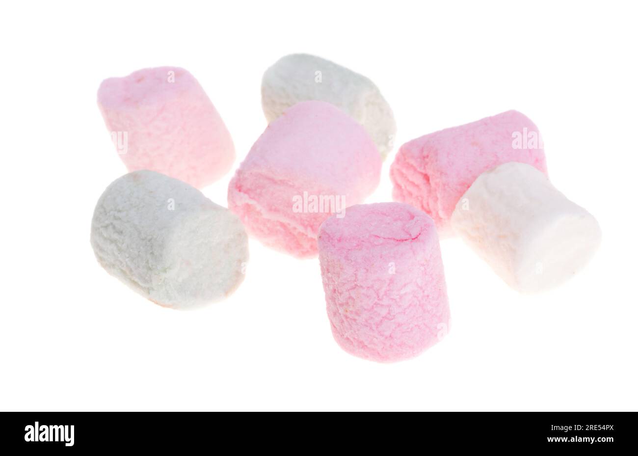 marshmallows isolated on white background Stock Photo - Alamy