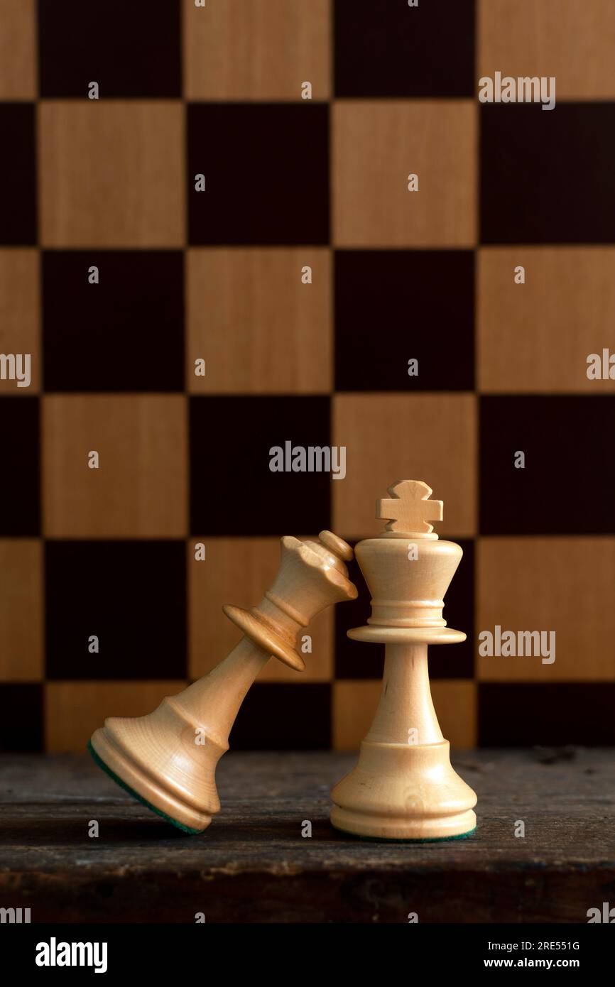Chess king piece and queen Stock Photo by ©alexmillos 98606256