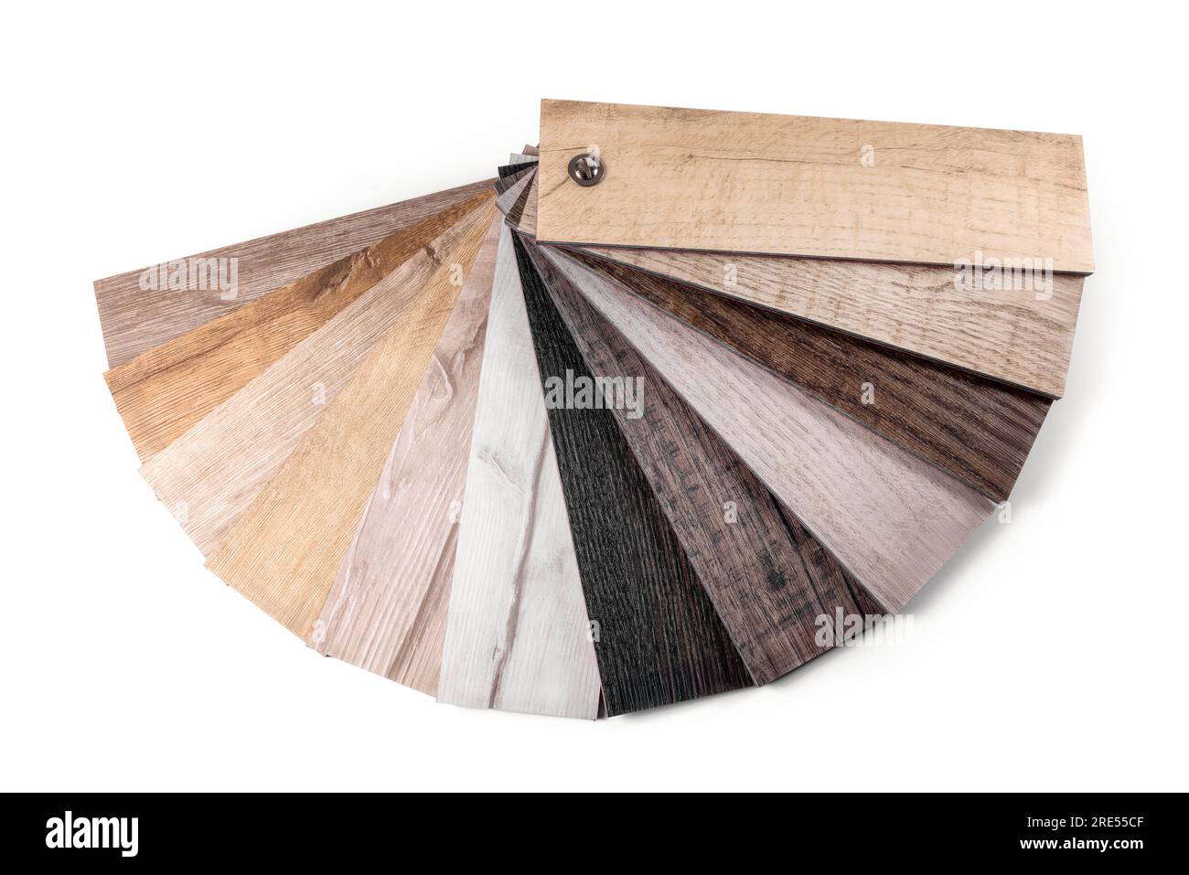 vinyl flooring samples. wood texture. isolated on white background