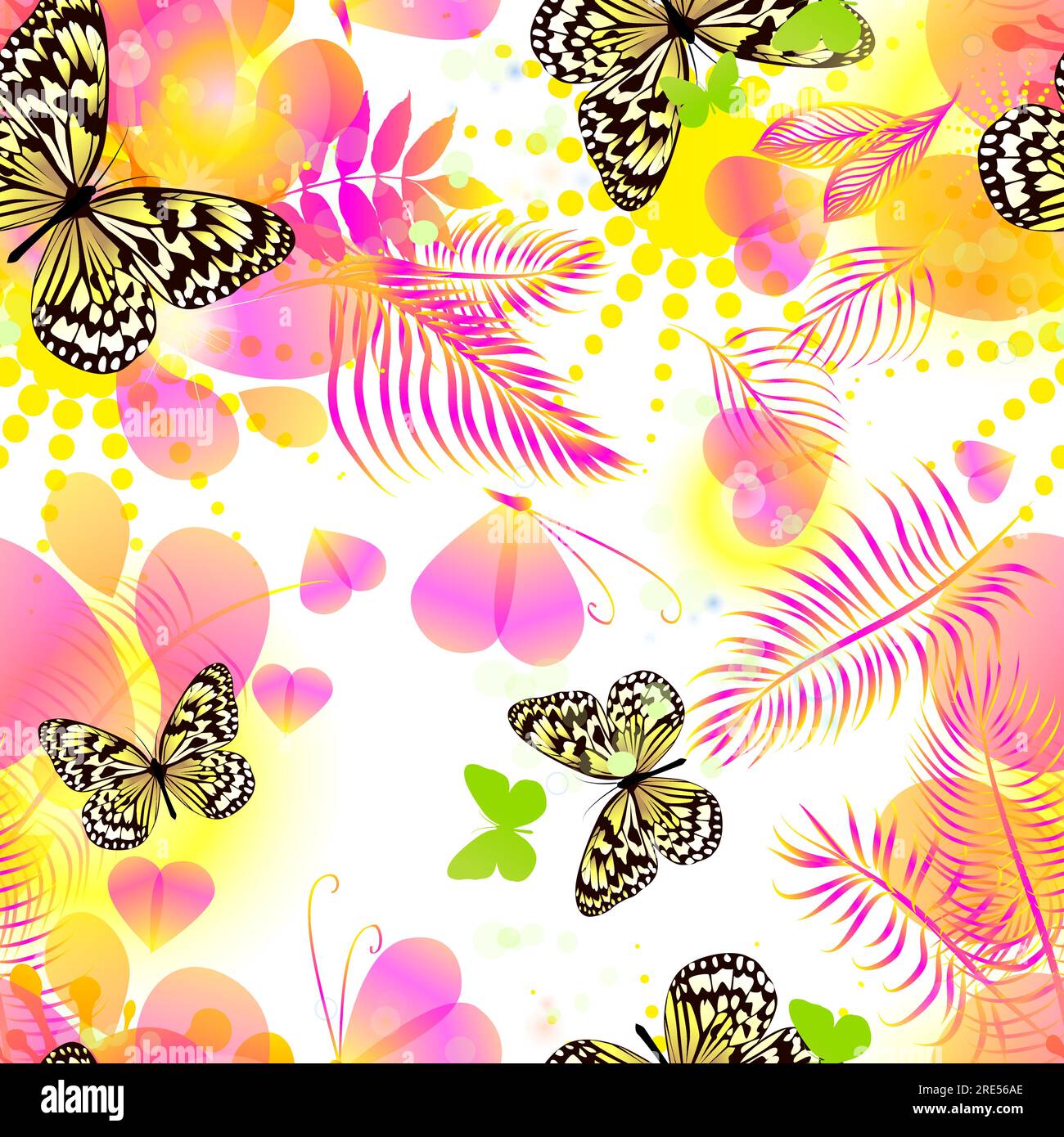 Seamless pattern pink and yellow abstraction. Vector illustration Stock ...