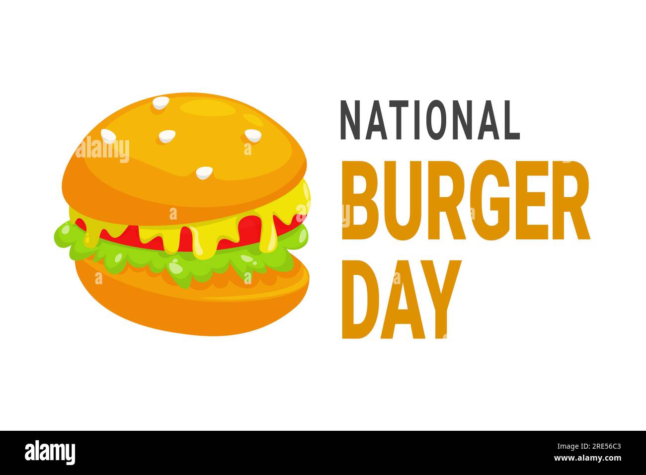 National Burger Day background. Appreciation Fast Food. Vector