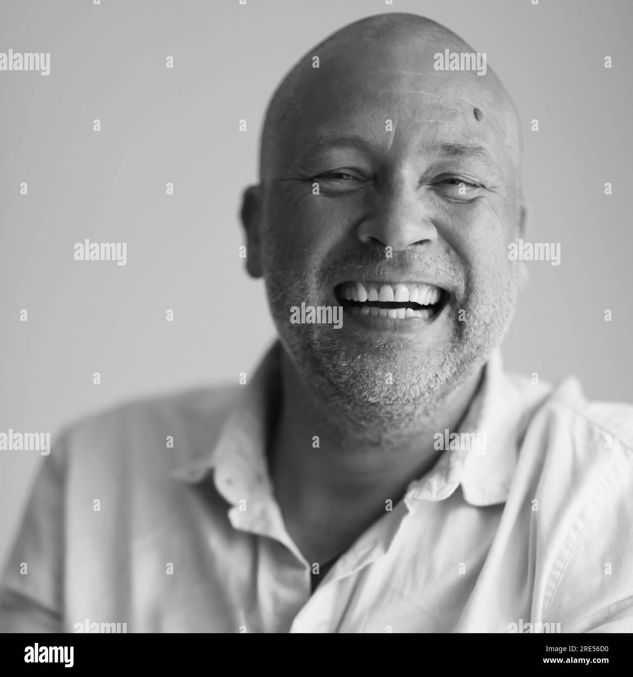 Portrait of happy handsome mature man Stock Photo