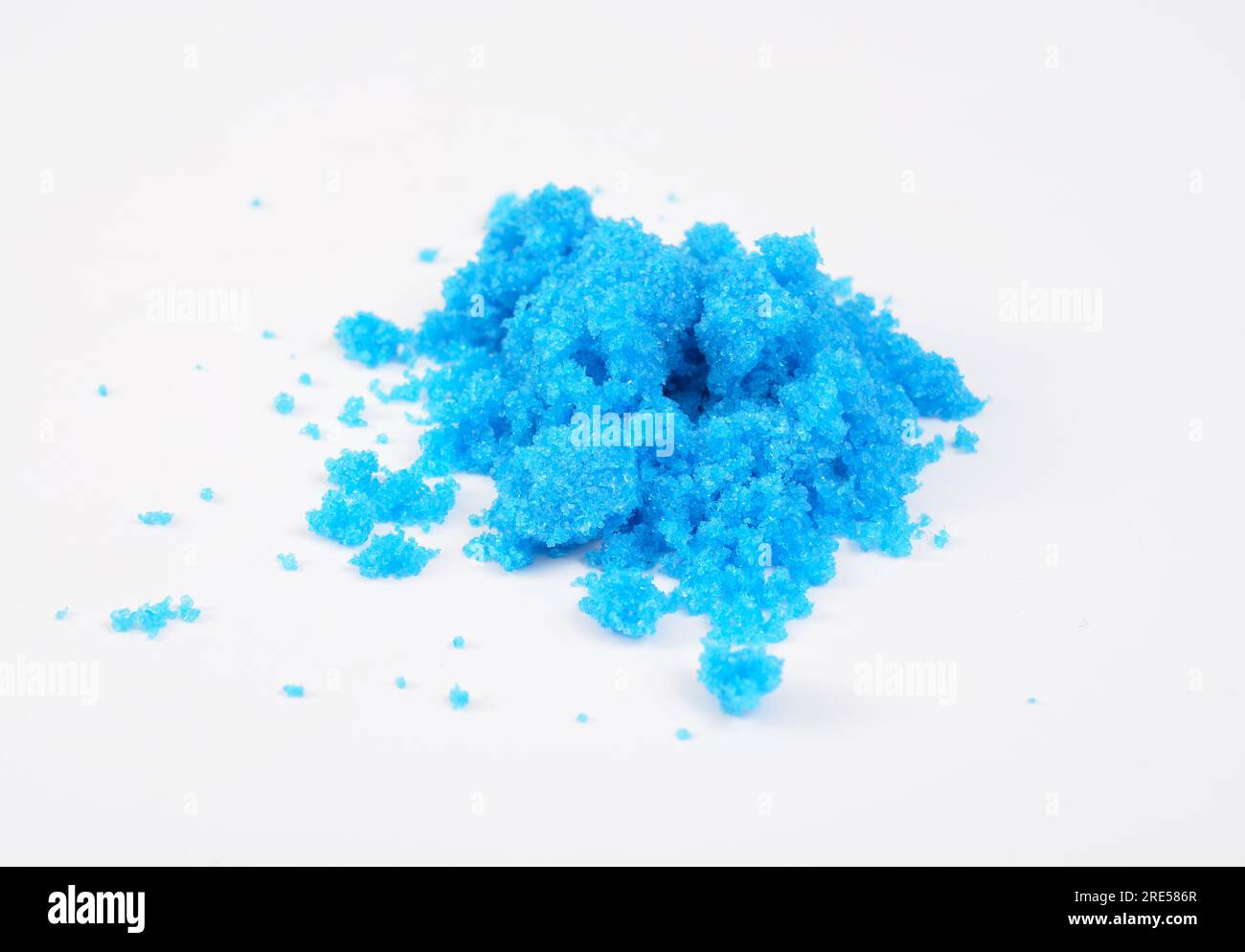 Copper II sulfate, also known as copper sulphate, blue vitriol