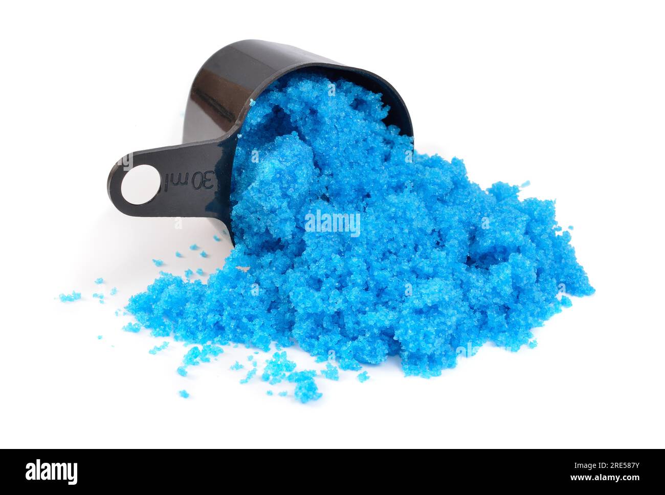 Copper II sulfate, also known as copper sulphate, blue vitriol