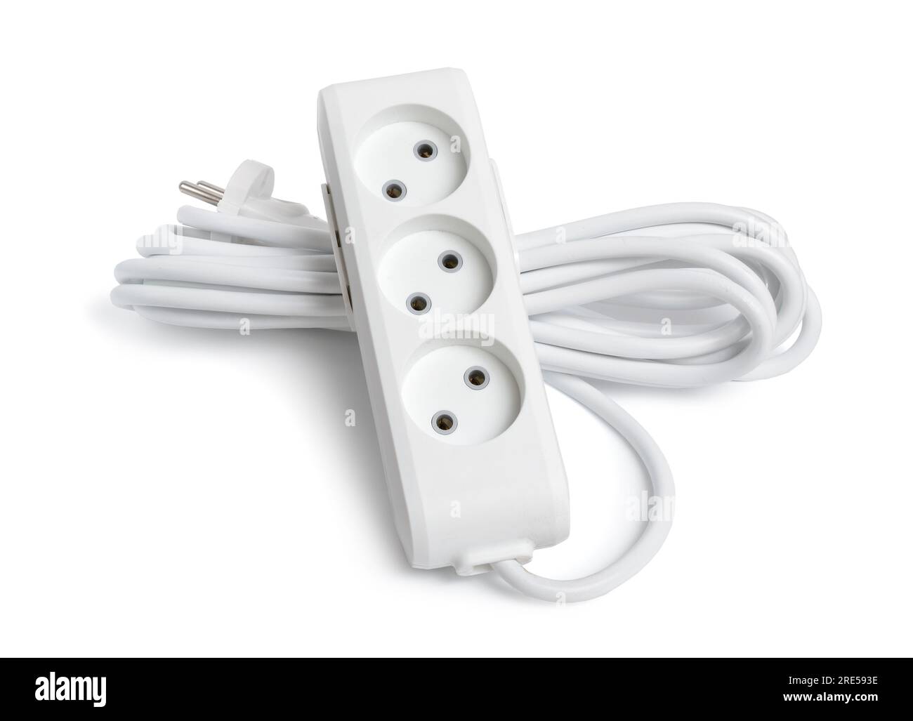 A power strip with individual switches for each socket. Isolated Stock Photo Alamy