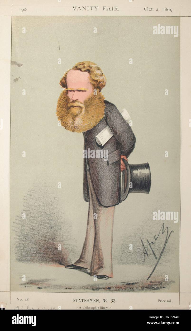 A philosophic liberal 2 October 1869 by Carlo Pellegrini Stock Photo