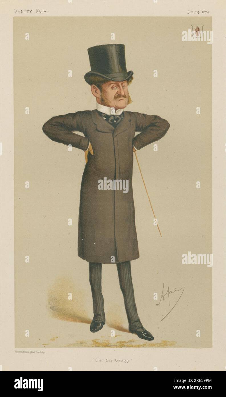 Politicians - Vanity Fair. 'Our Sir Gearge (sic)'. Sir George Orby Wombwell. 24 January 1874 1874 by Carlo Pellegrini Stock Photo