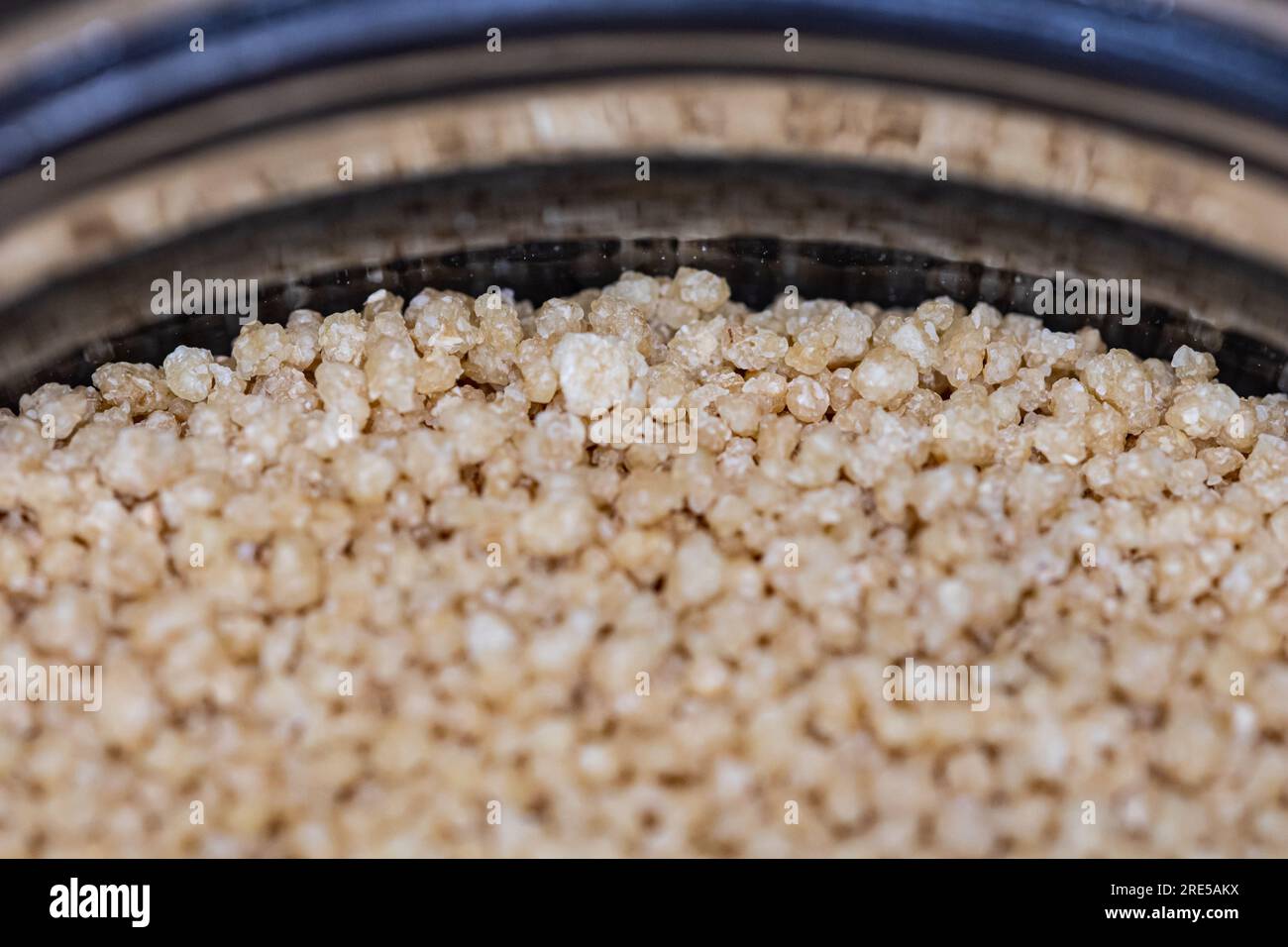 Cous Cous grain texture closeup. Macro picture of grain of cous cous