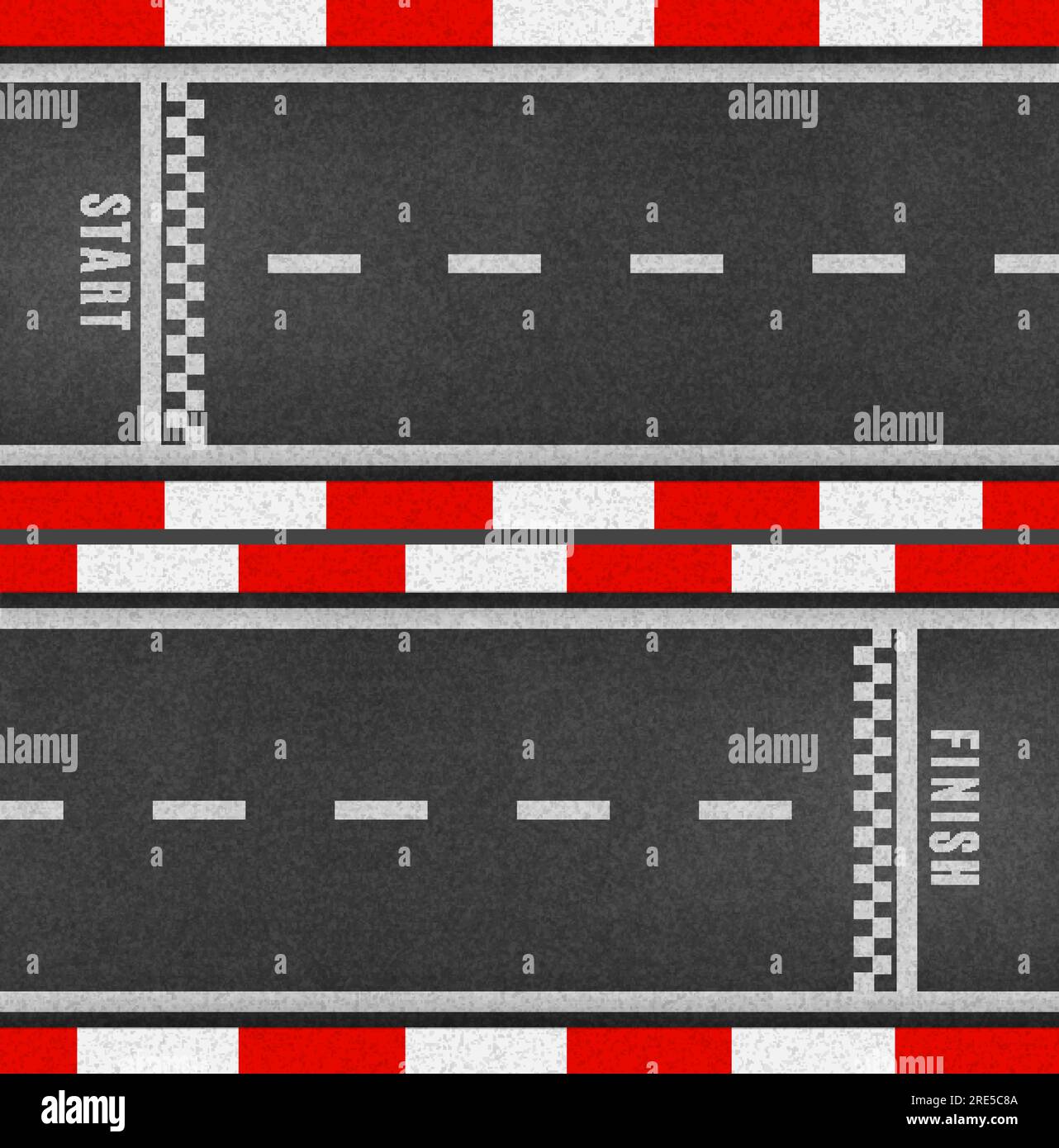 Racing track. Start and finish line. Street and drag racing roadway