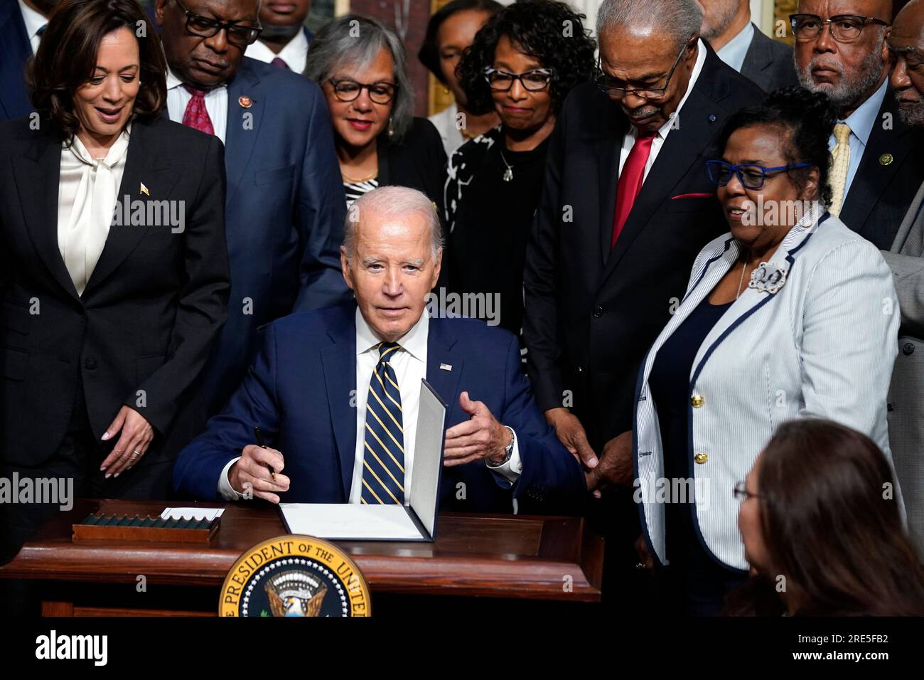 President Joe Biden Reacts After Signing A Proclamation To Establish ...