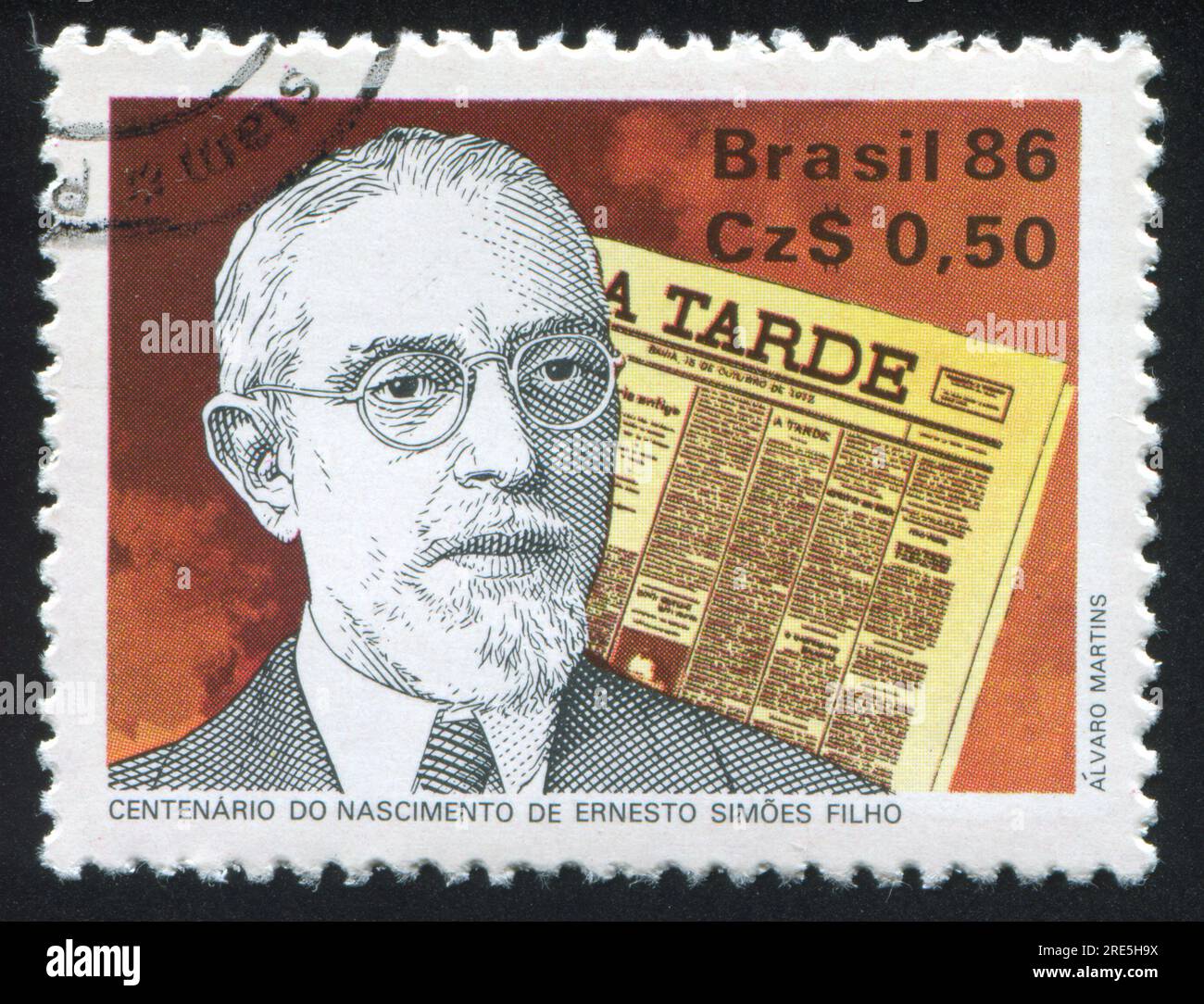 BRAZIL - CIRCA 1986: stamp printed by Brazil, shows  Ernesto Simoes Filho, circa 1986 Stock Photo