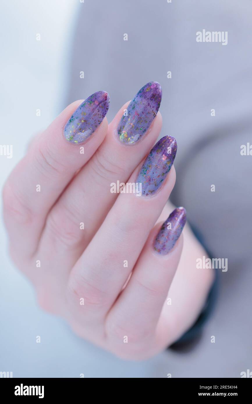 Pin by Angelina Miranda on Extra | Purple nails, Purple acrylic nails, Long  nails