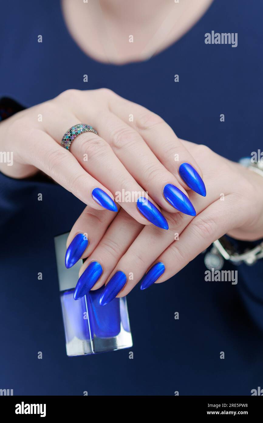 Bright Light Blue Nail Polish — free download