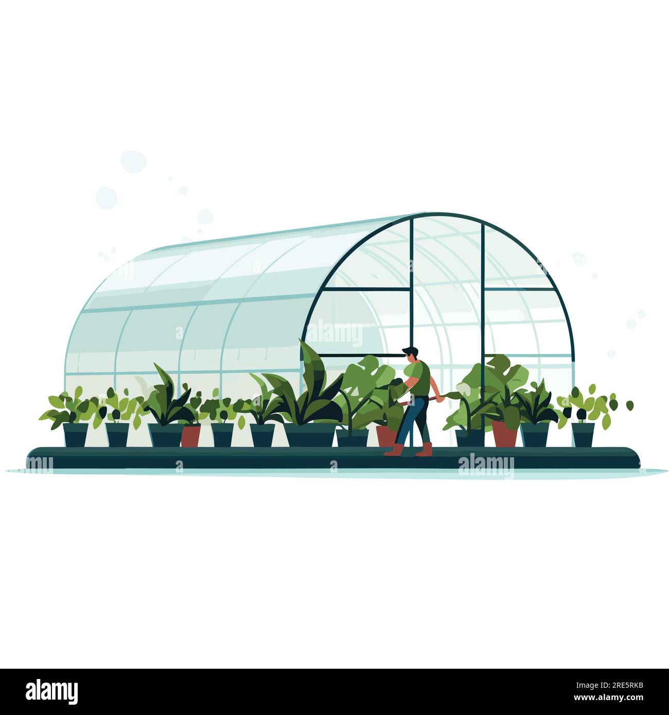 Glass greenhouse architecture Stock Vector Images - Alamy