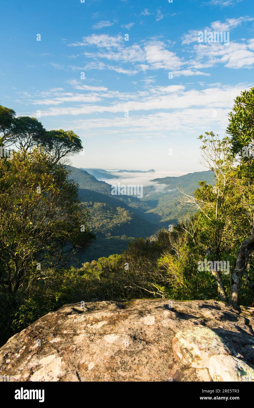 Beautiful viewpoint at Ronda Municipal Park in Sao Francisco de Paula, South of Brazil Stock Photo