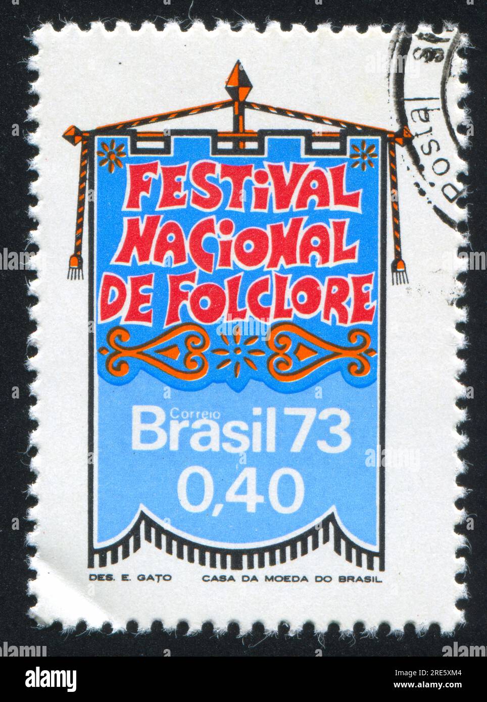 BRAZIL - CIRCA 1973: stamp printed by Brazil, shows Folklore Festival