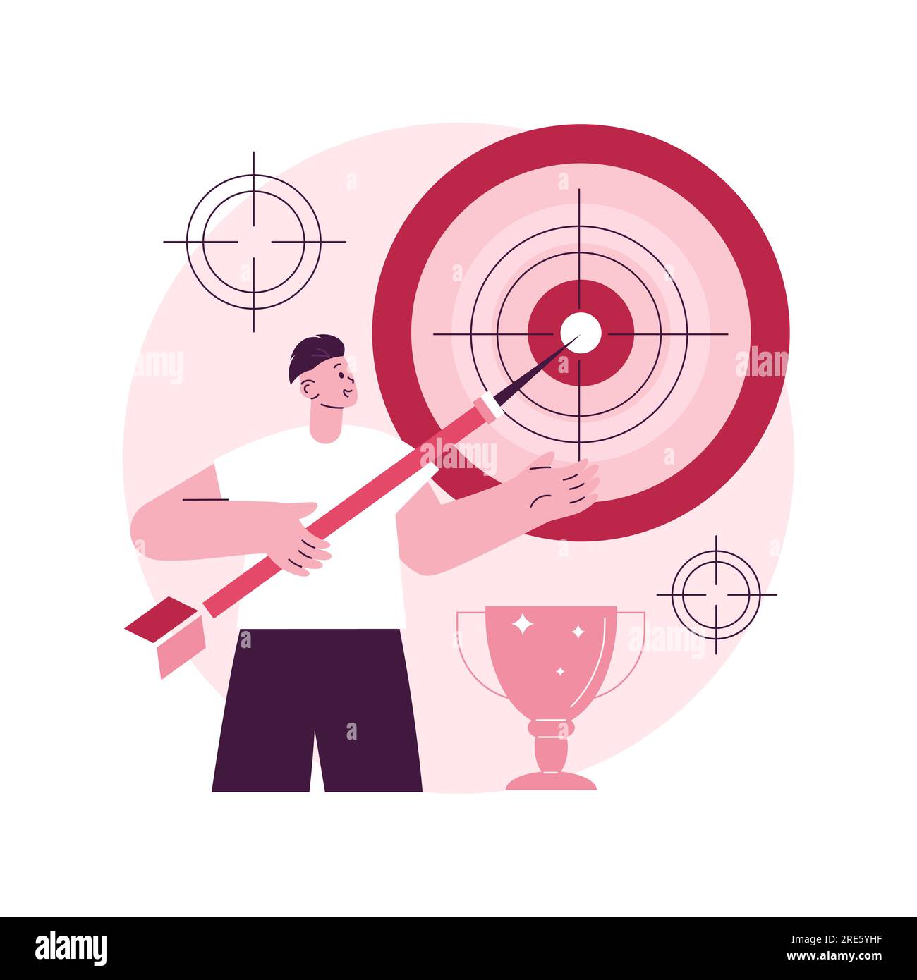 Focus abstract concept vector illustration. Training concentration