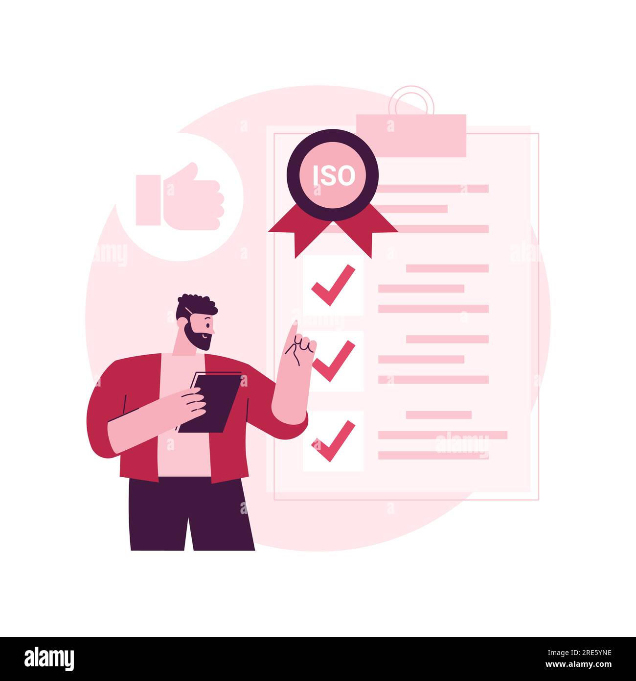 Standard for quality control abstract concept vector illustration