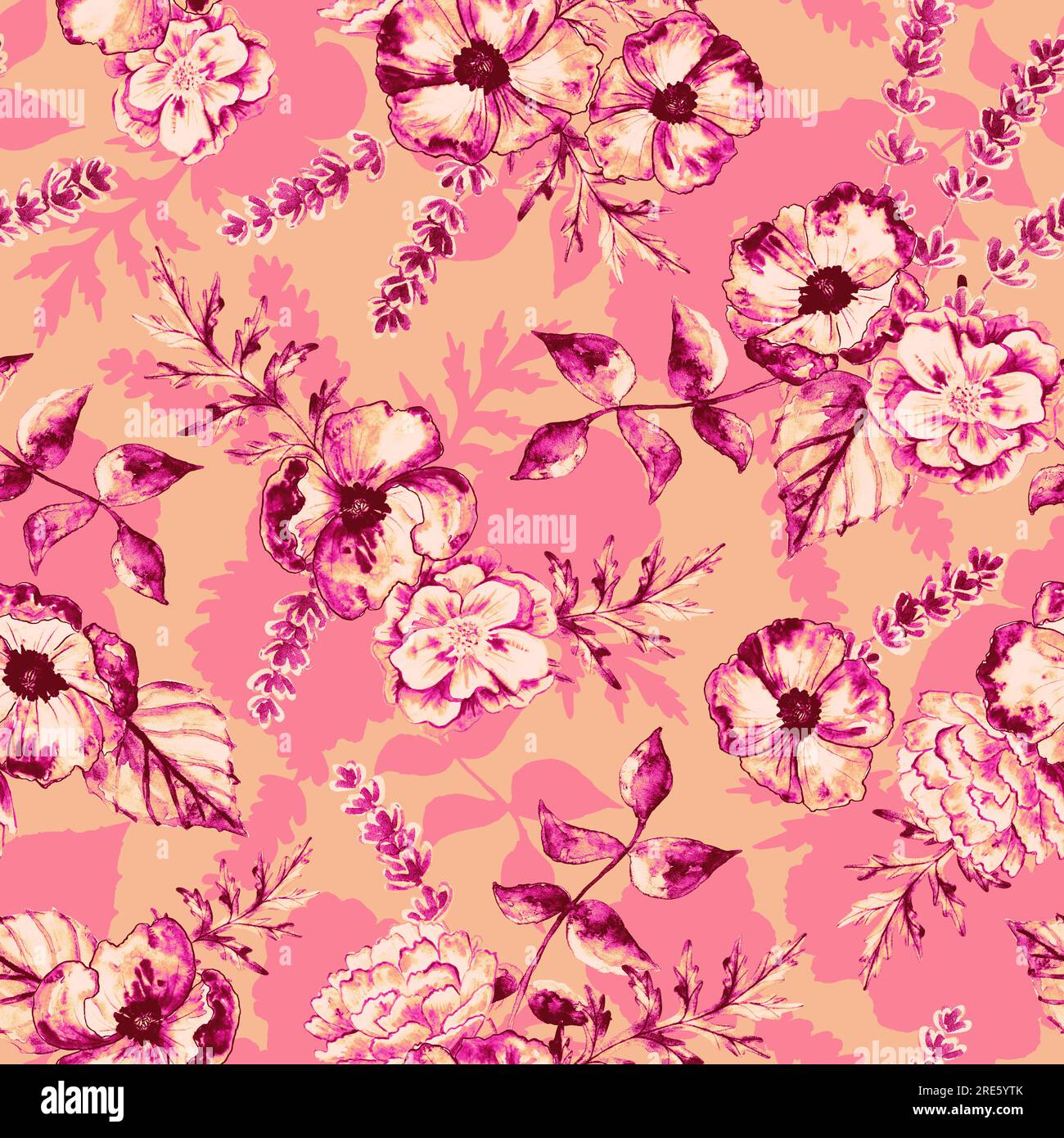 Ytk Patterns Repeated pattern of floral motifs hi-res stock photography and images ...