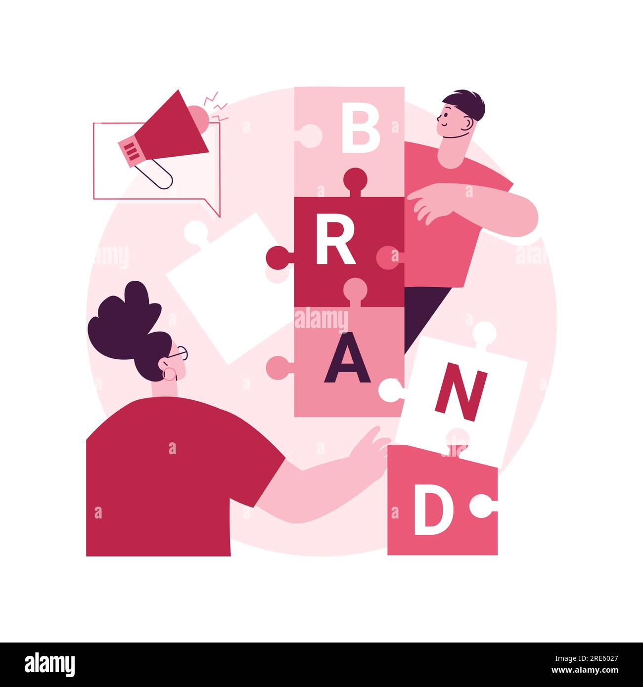 Brand name abstract concept vector illustration. Naming agency, brand