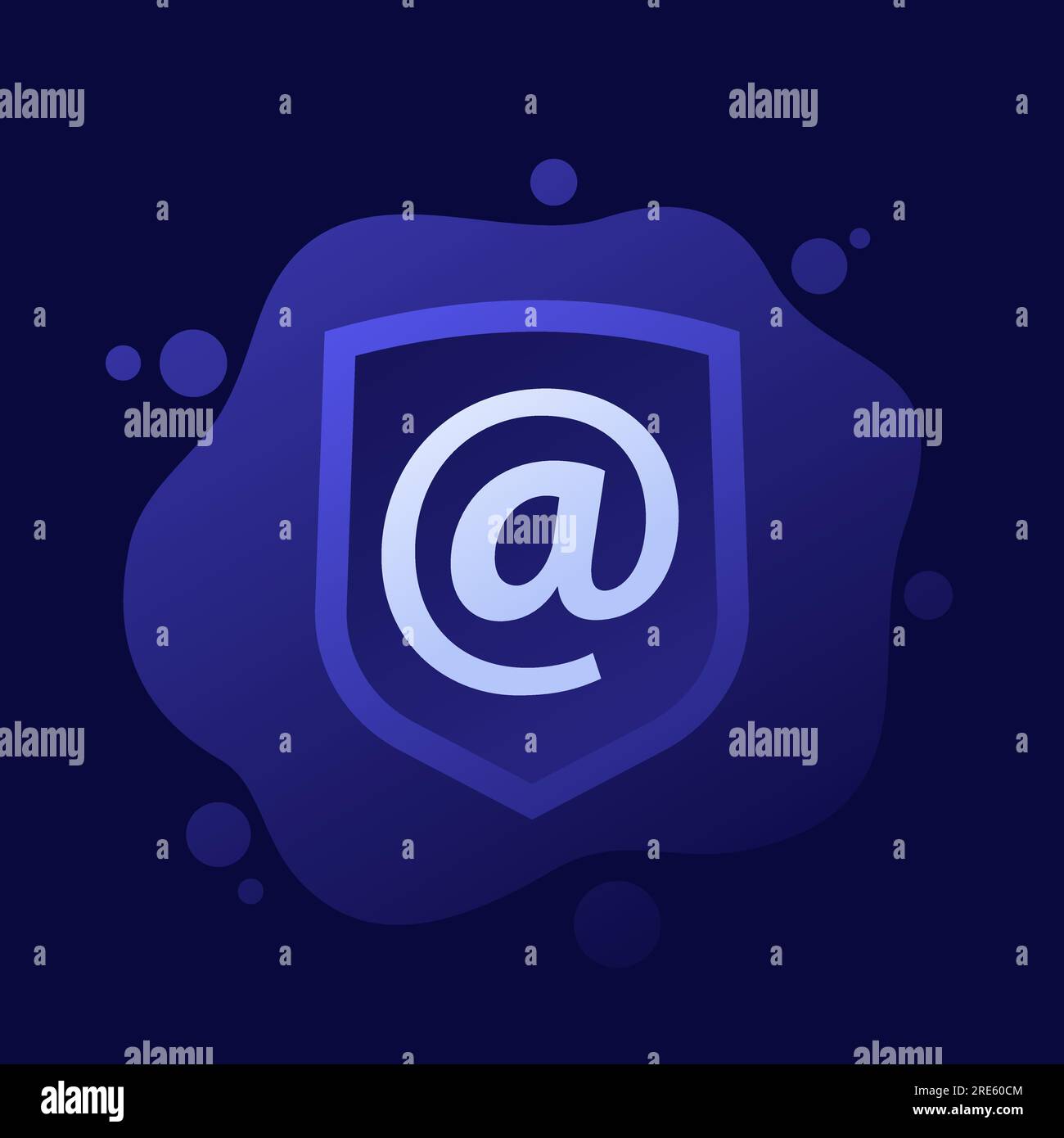 secure email, mail protection icon, vector design Stock Vector Image