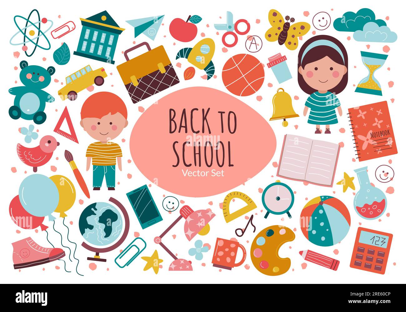Hand drawn Vector set of school supplies Stock Vector Image & Art - Alamy