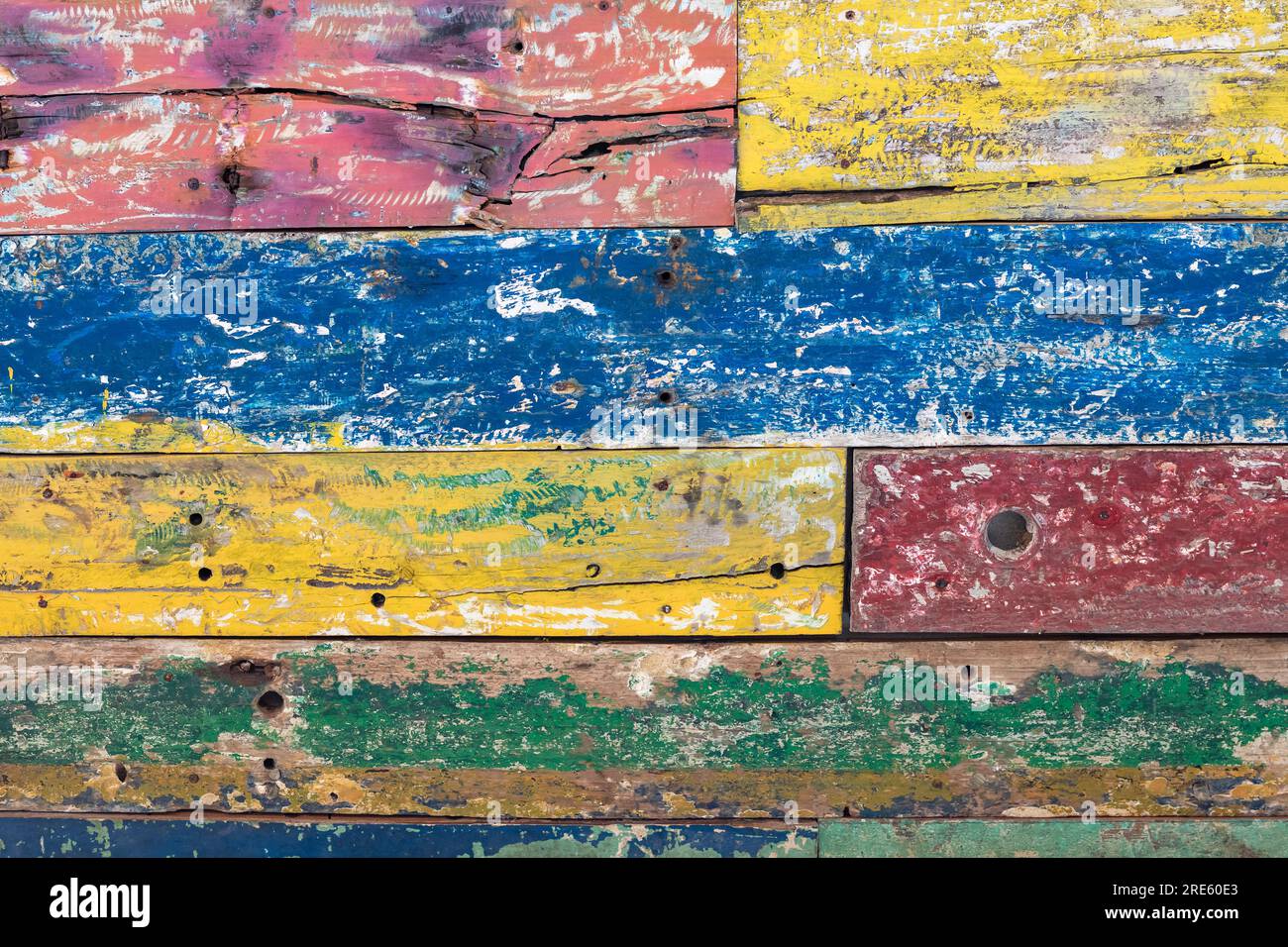Old multicolour wooden background, perfect textured pattern. Stock Photo