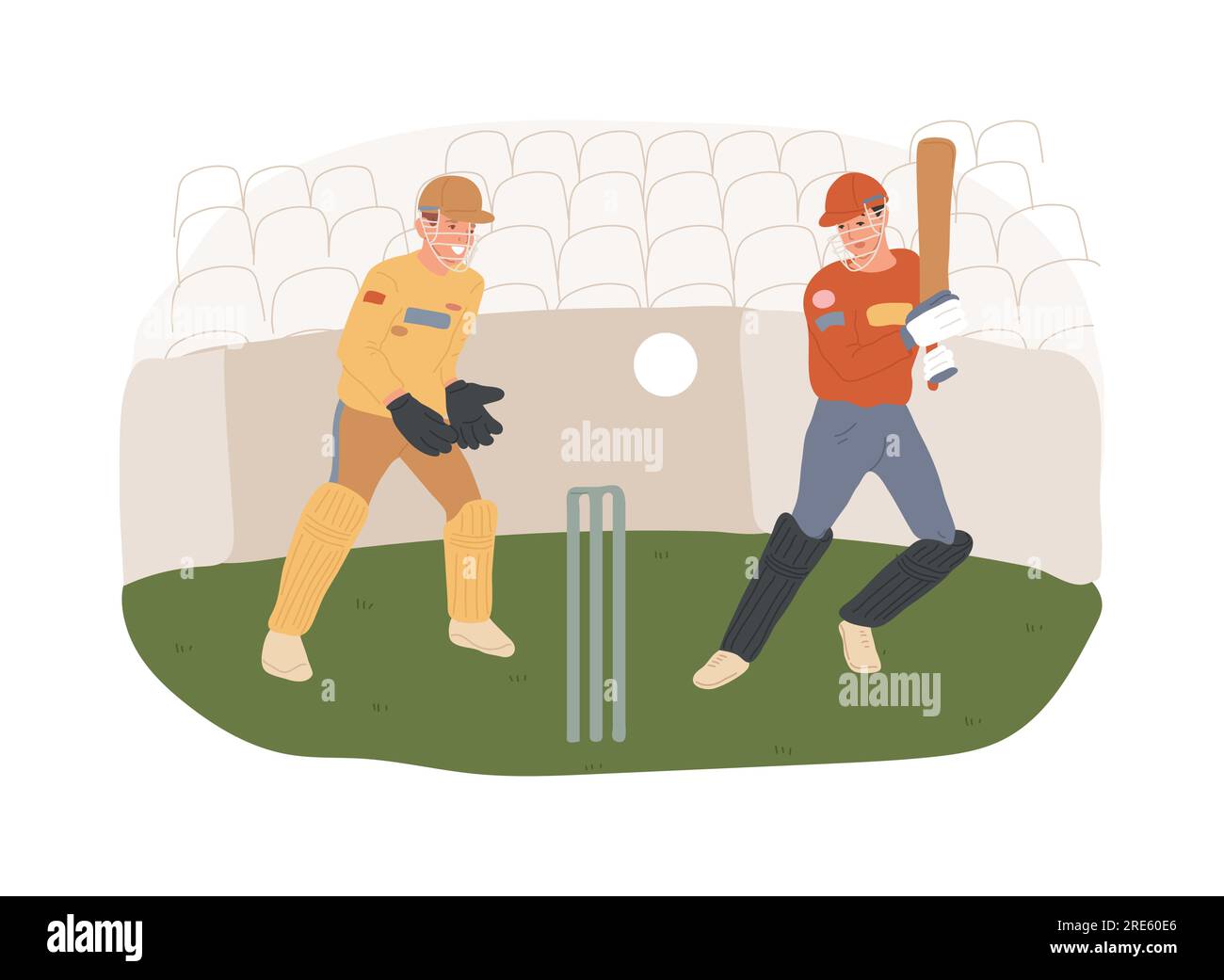 Cricket isolated concept vector illustration. Professional player