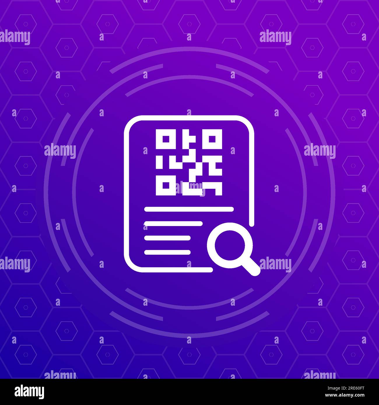 document with qr code icon, vector Stock Vector Image & Art - Alamy