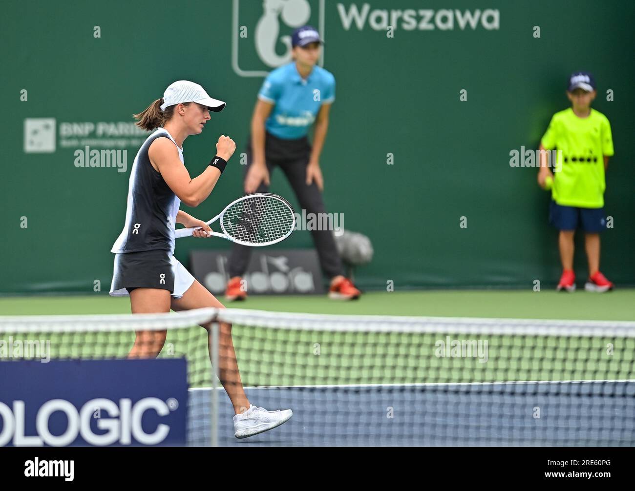Warsaw, Poland. 25th July, 2023. Iga Swiatek during WTA250 BNP Paribas