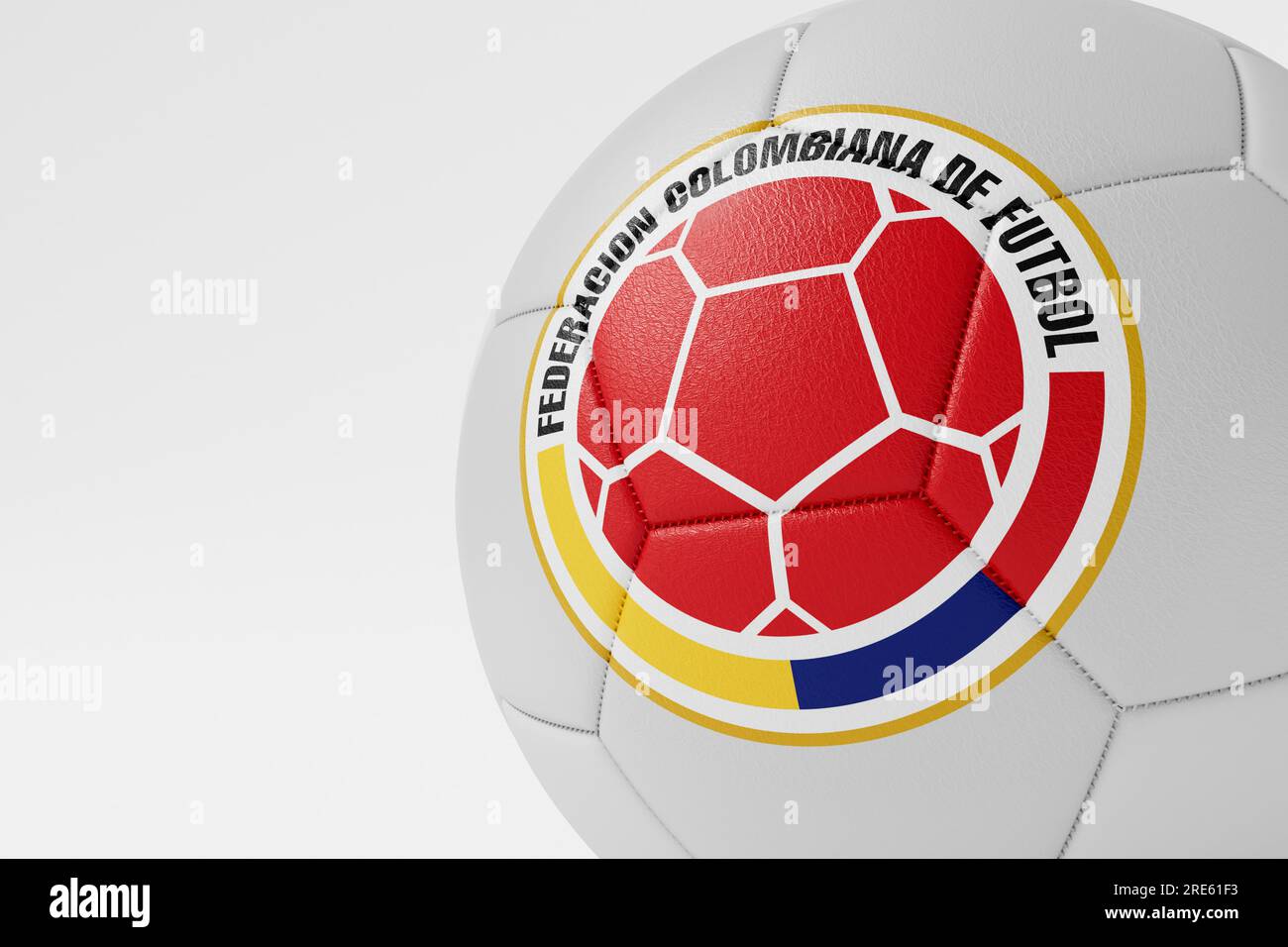 LONDON, UK - July 2023: Colombia national football team logo badge on a  soccer ball. 3D Rendering Stock Photo - Alamy, image size:1300x956