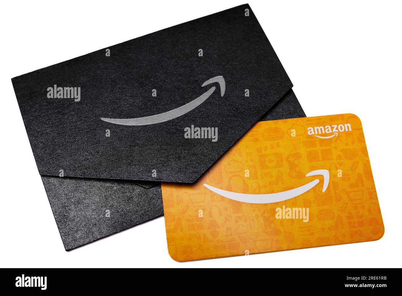 ATLANTA, GEORGIA - JULY 25, 2023 : Amazon gift cards can be used to purchase items from the Amazon.com website via computer or mobile device. Stock Photo