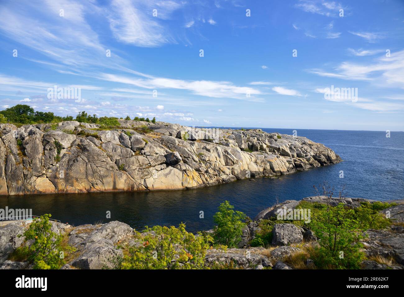 Western harbor on the island of Oja south of Stockholm - Sweden Stock Photo