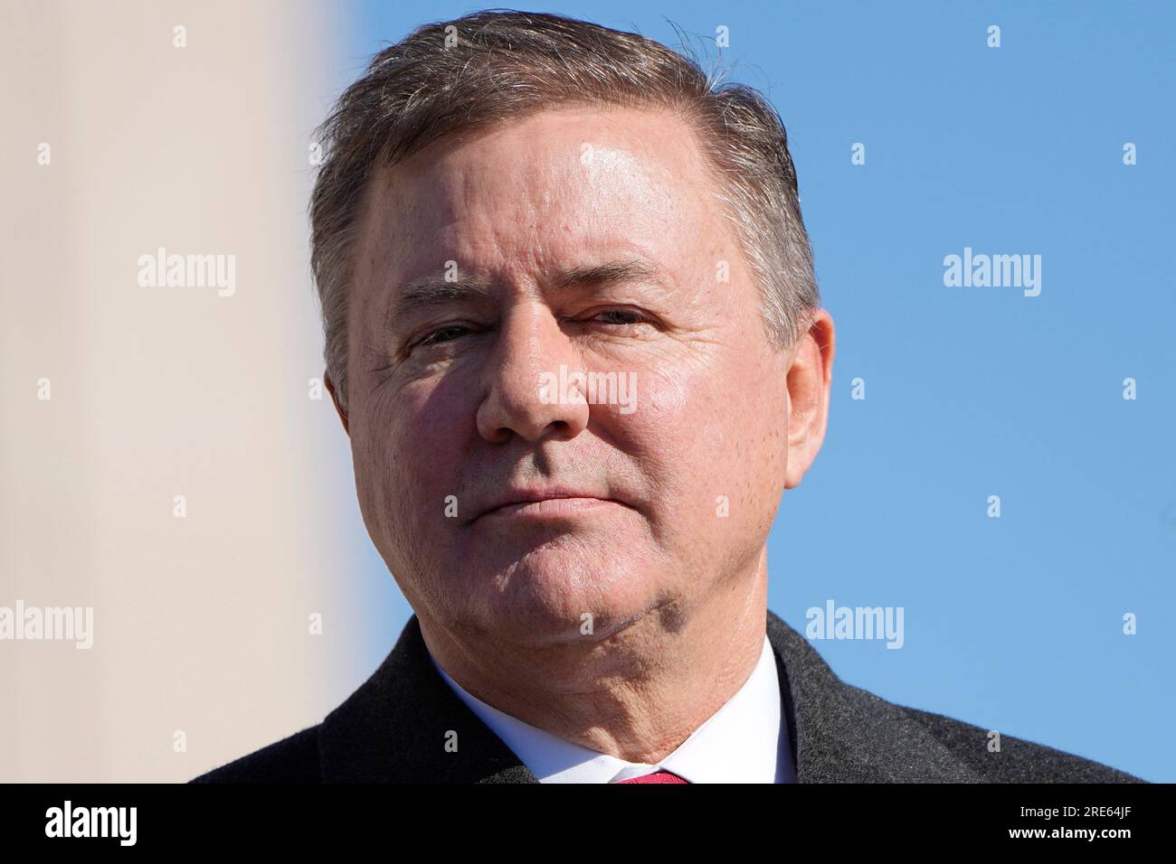 FILE Oklahoma Attorney General Gentner Drummond stands during the