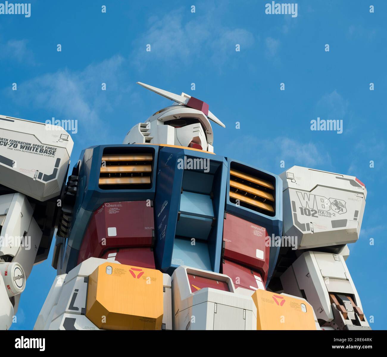 A lifesize Gundam robot in 2012 at Odaiba in Tokyo, Japan Stock Photo