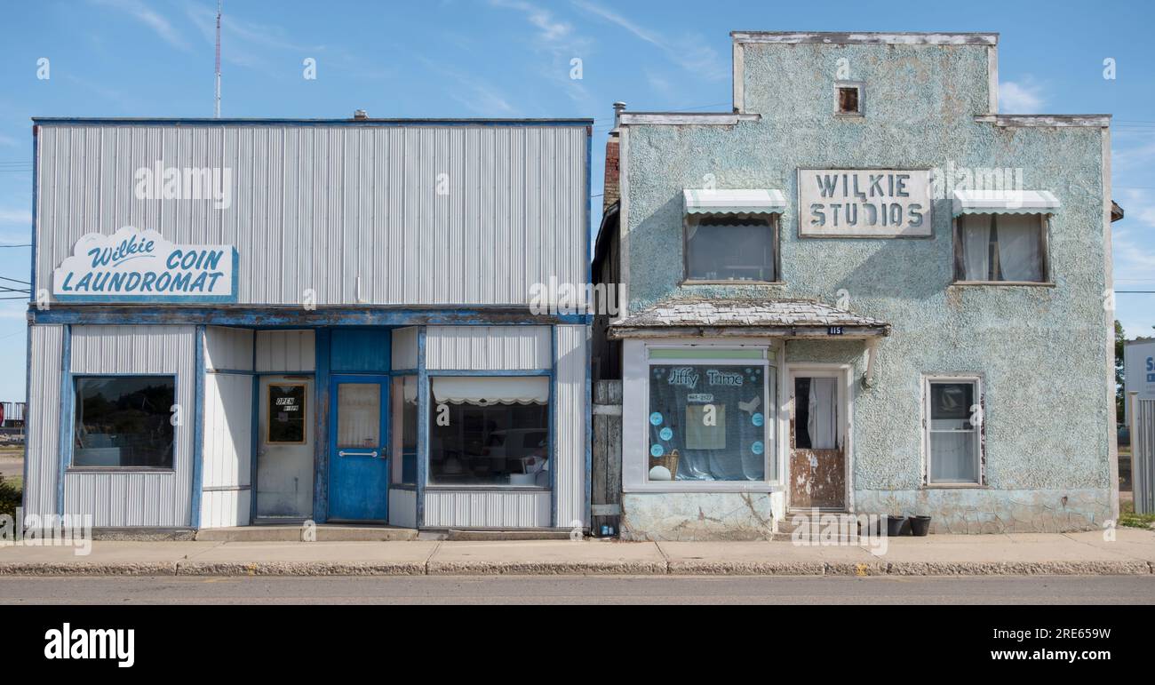 Buildings in Wilkie, Saskatchewan, Canada Stock Photo Alamy