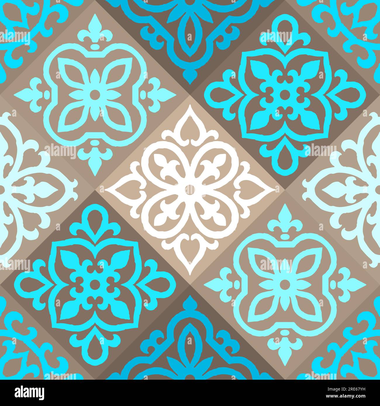 Ancient ceramic tile pattern. Wall or floor texture. Decorative antique ...