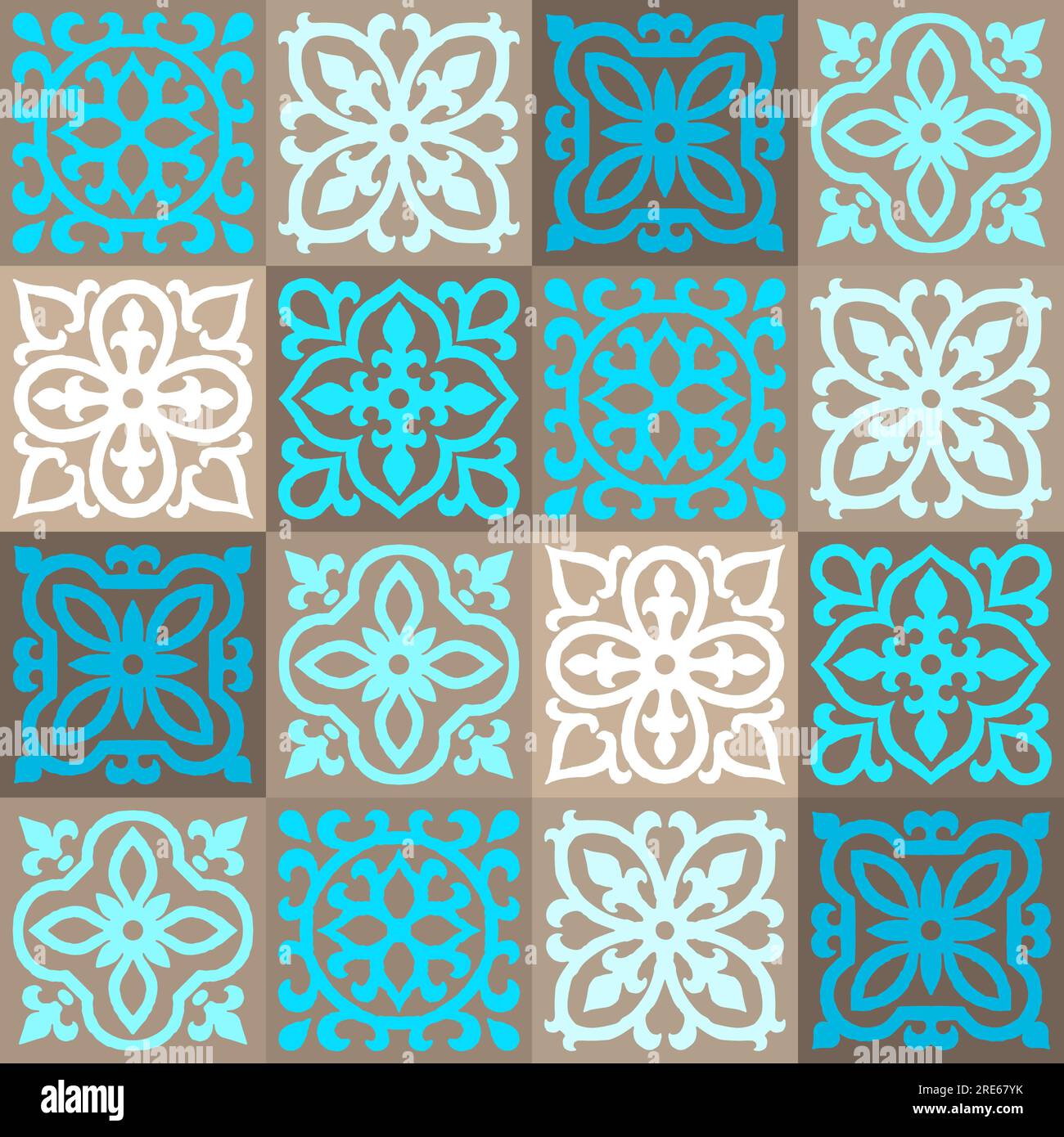 Ancient ceramic tile pattern. Wall or floor texture. Decorative antique ...